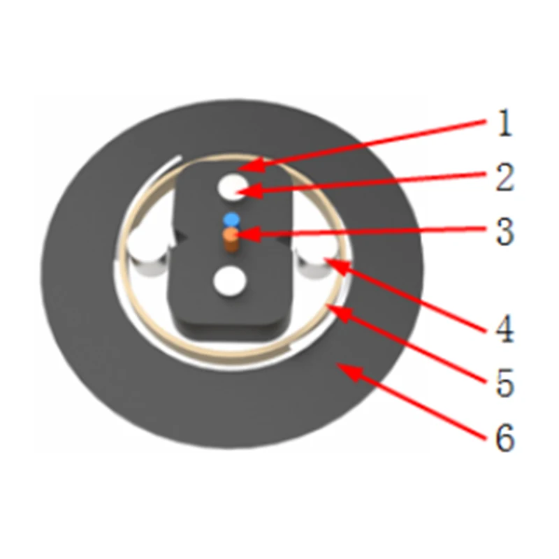 သံချပ်ကာ Duct Bow-type fiber optic drop cable ကို