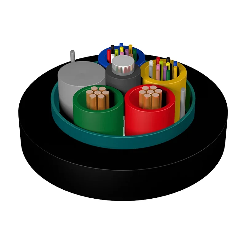 hybrid optical နှင့်လျှပ်စစ်သောင်တင်ကြိုးချည်ကြိုးကြိုး cable ကို gdts