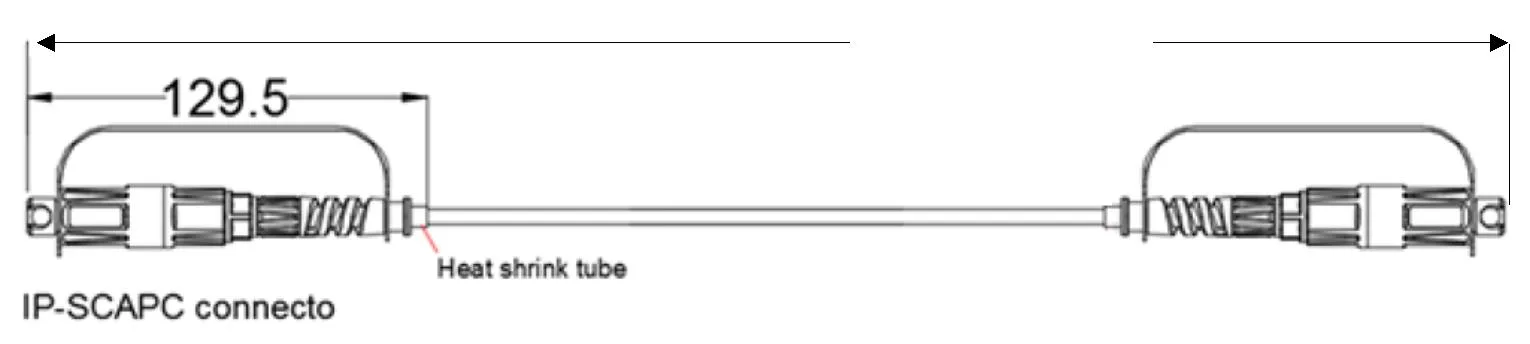 φ5mm Waterproof Drop Cable H Optic SC/APC Connector Patch Cord